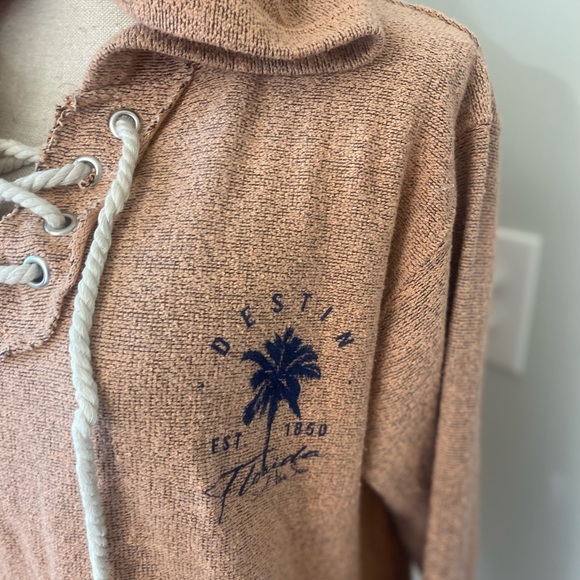 Southern Spirit Marled Peach Grey Destin Florida Hoodie - Picture 4 of 8